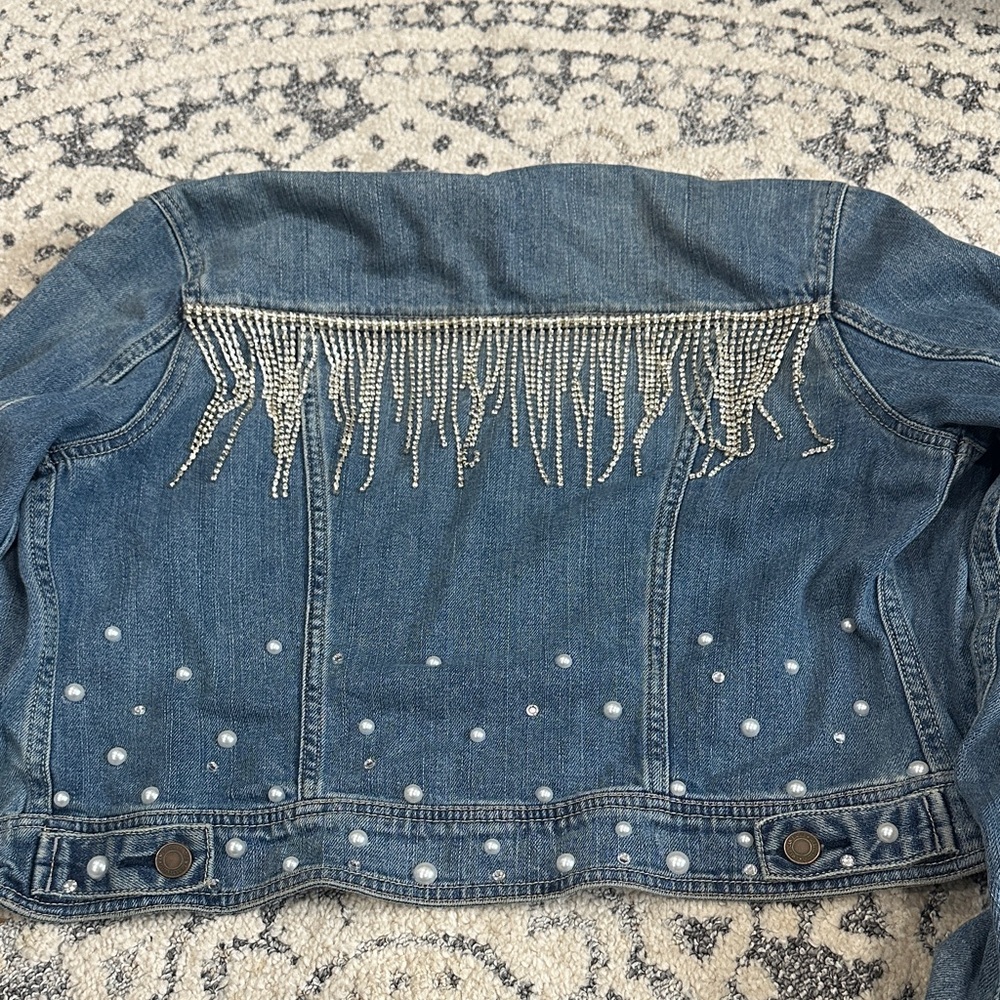 American Eagle Bedazzled Jean Jacket
